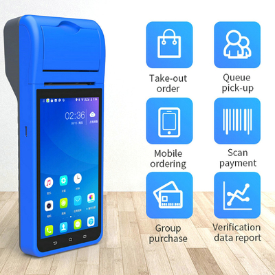 Android 8.1 PDA POS Terminal Mobiele Handheld Mini Met 58mm Printer