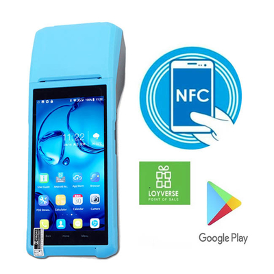 4 kern Android 8,1 Handbediende Draadloze Slimme POS Machine Eind8g 16G