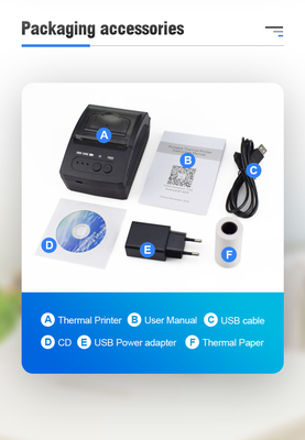 POS Draagbare Thermische Directe Printer Mini Bluetooth Printer 58mm