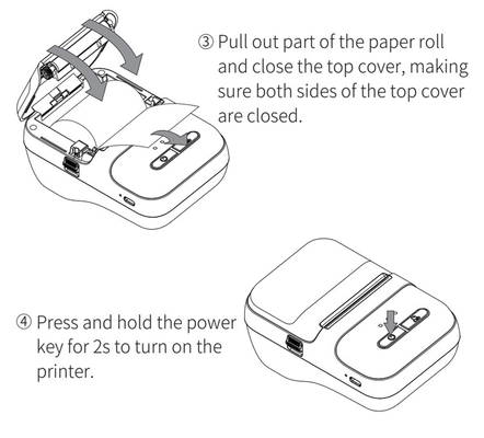 2 duim 58mm Handbediende Draadloze Thermische het Etiketprinter Royal Mail van Bluetooth