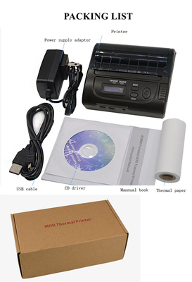 Draagbaar Bluetooth 3 Duim 80mm Thermische Ontvangstbewijsprinter Wireless For Android
