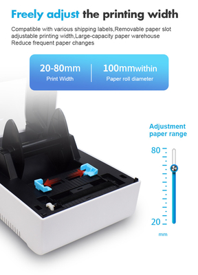 Bluetooth-Radio 80mm de Printer For Warehouse Management van het 3 Duimetiket